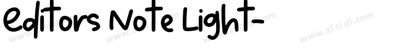 Editors Note Light字体转换